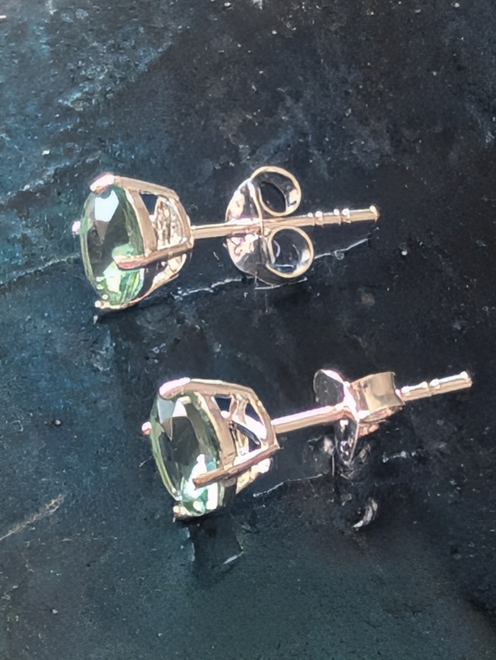 Brilliant Genuine Aquamarine Sterling Silver Stud Earrings 🆕 - Picture 5 of 8